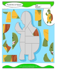 Puzzle Kes Yapıştır Çalışma Sayfaları